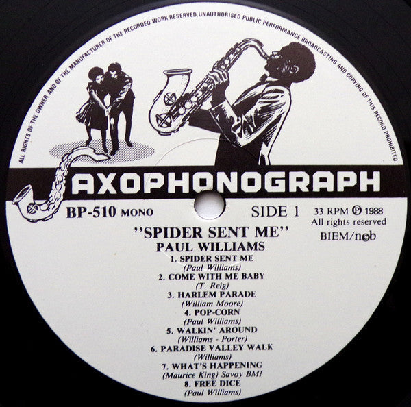 Paul Williams And His Hucklebuckers* - Spider Sent Me - LP