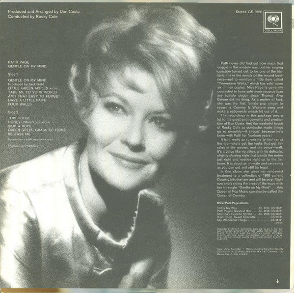 Patti Page - Gentle On My Mind - LP