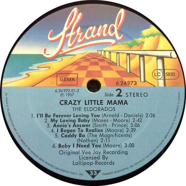 The El Dorados Guest Artist: The Magnificents  - Crazy Little Mama - LP