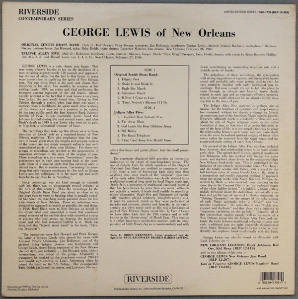 George Lewis With Eclipse Alley Five And Original Zenith Brass Band* - George Lewis Of New Orleans - LP