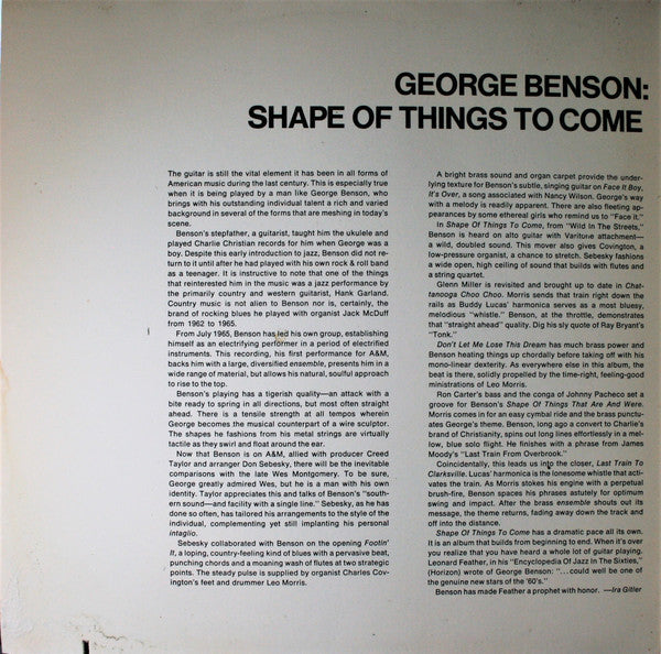 George Benson - Shape Of Things To Come - LP