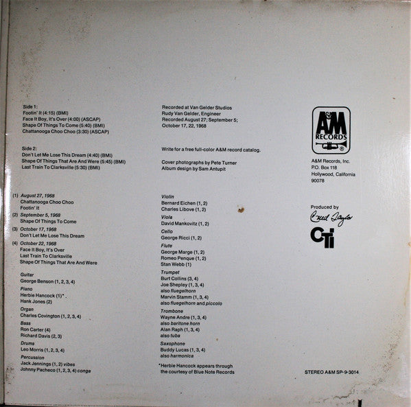 George Benson - Shape Of Things To Come - LP
