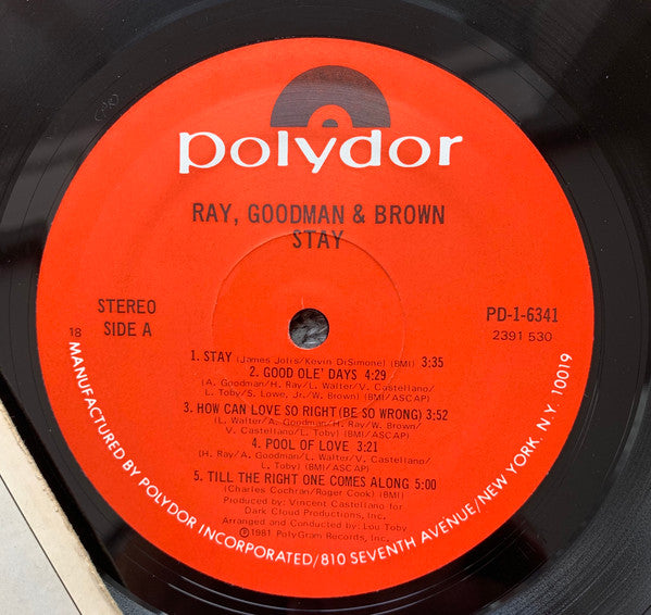 Ray, Goodman & Brown - Stay - LP