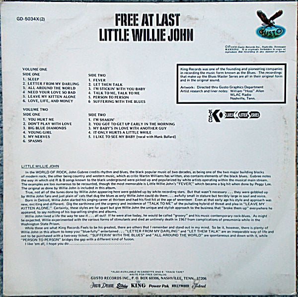 Little Willie John - Free At Last - LP