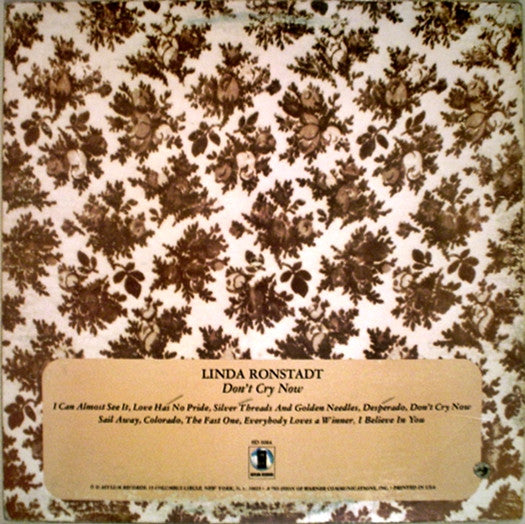 Linda Ronstadt - Don't Cry Now - LP