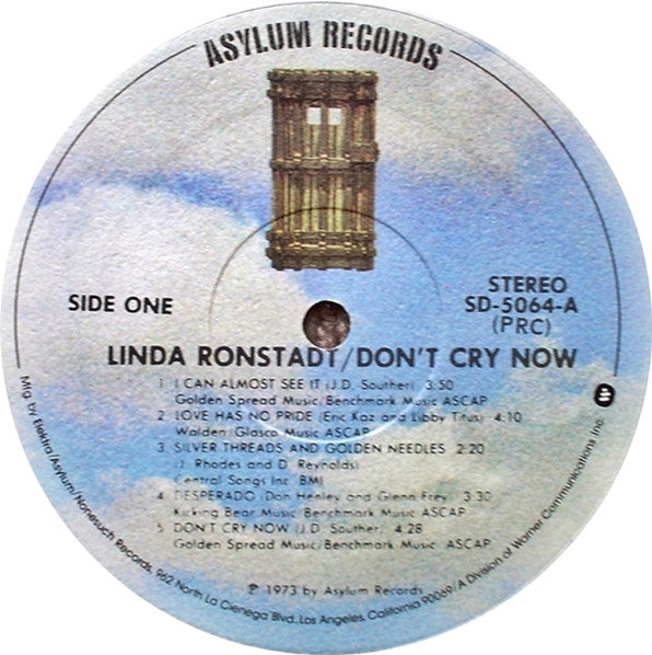 Linda Ronstadt - Don't Cry Now - LP