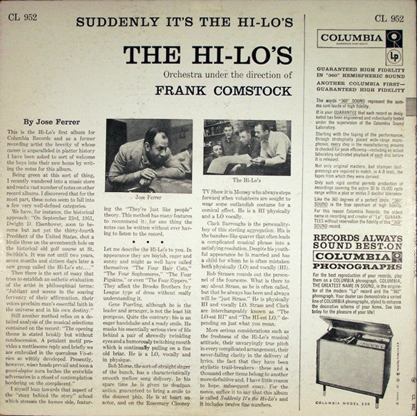 The Hi-Lo's - Suddenly It's The Hi-Lo's - LP