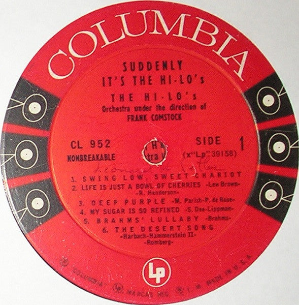 The Hi-Lo's - Suddenly It's The Hi-Lo's - LP