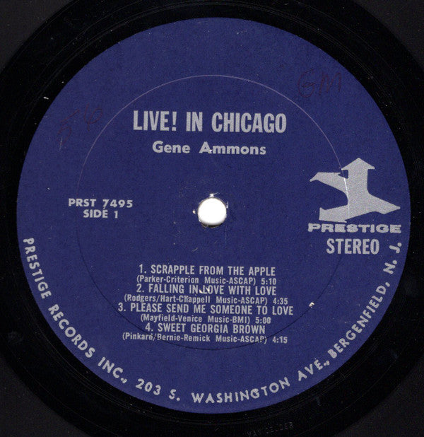 Gene Ammons - Live! In Chicago - LP