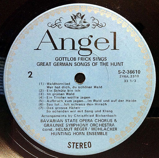 Gottlob Frick - Songs Of The Hunt - LP