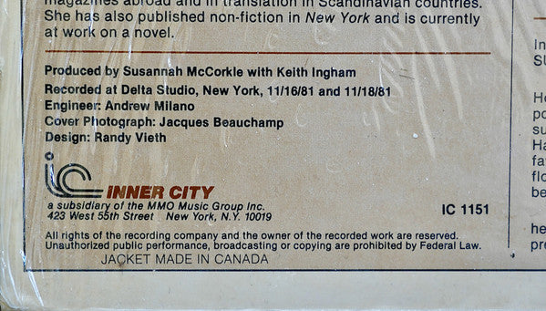 Susannah McCorkle - The People That You Never Get To Love - LP