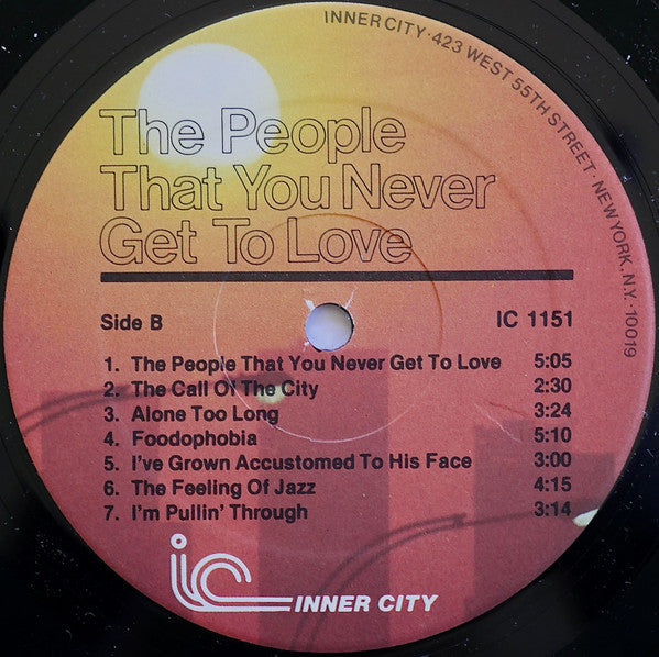 Susannah McCorkle - The People That You Never Get To Love - LP
