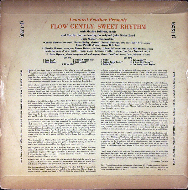 Maxine Sullivan - Flow Gently, Sweet Rhythm - LP