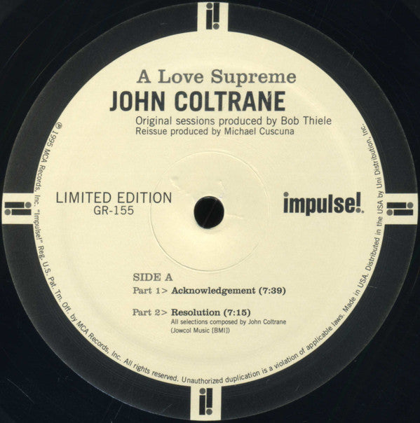 John Coltrane - A Love Supreme - LP
