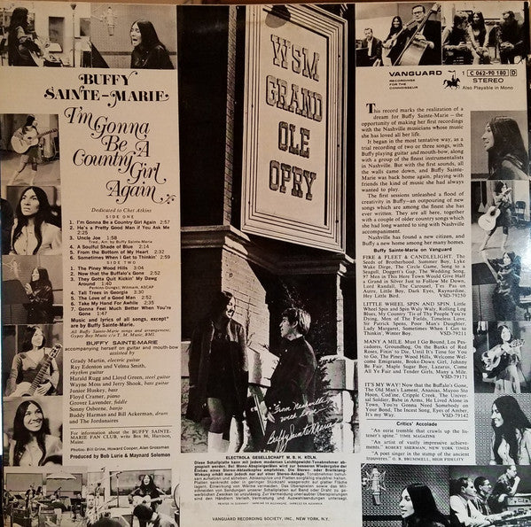 Buffy Sainte-Marie - I'm Gonna Be A Country Girl Again - LP