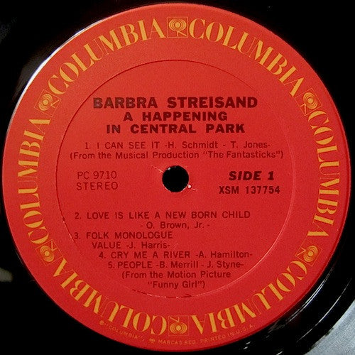Barbra Streisand - A Happening In Central Park - LP