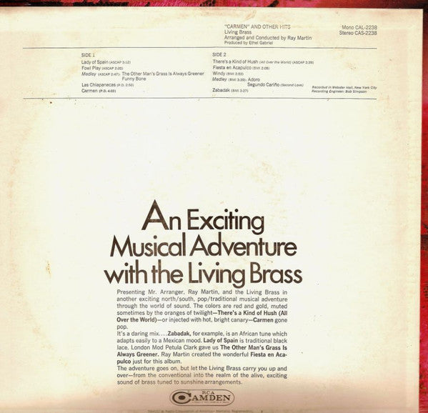 Living Brass - Carmen And Other Hits - LP