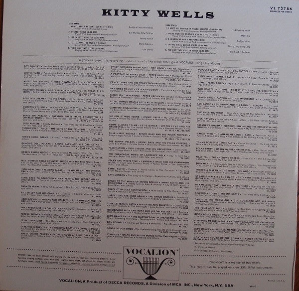 Kitty Wells - Kitty Wells - LP