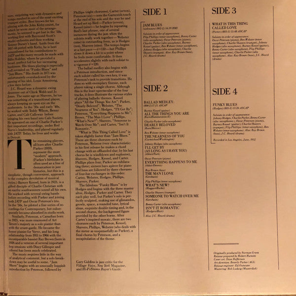 Charlie Parker With Benny Carter / Johnny Hodges / Ben Webster & Oscar Peterson - Norman Granz Jam Session / The Charlie Parker Sides - LP