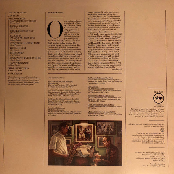 Charlie Parker With Benny Carter / Johnny Hodges / Ben Webster & Oscar Peterson - Norman Granz Jam Session / The Charlie Parker Sides - LP
