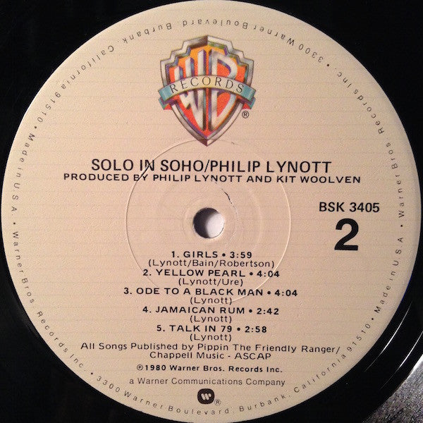 Philip Lynott* - Solo In Soho - LP