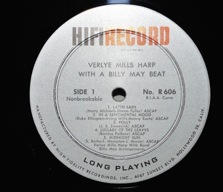 Verlye Mills, Billy May - Harp With A Beat - LP