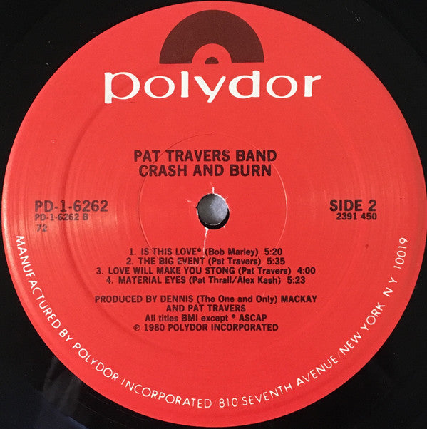 Pat Travers Band - Crash And Burn - LP
