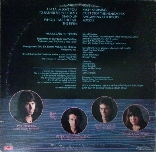 Pat Travers - Black Pearl - LP