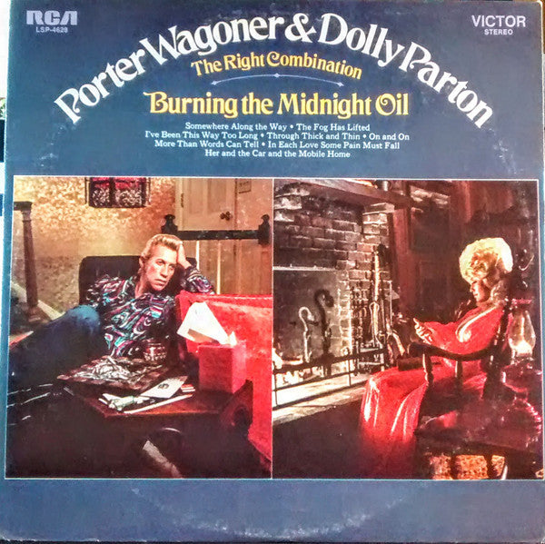 Porter Wagoner And Dolly Parton - The Right Combination Burning The Midnight Oil - LP