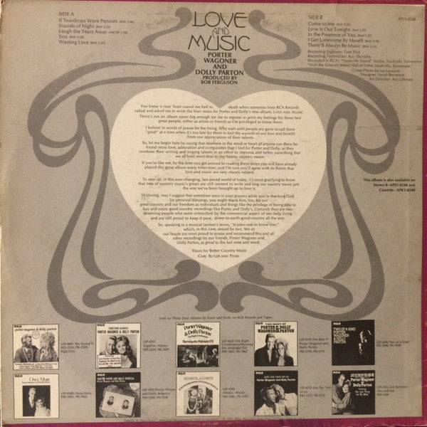 Porter Wagoner And Dolly Parton - Love And Music - LP