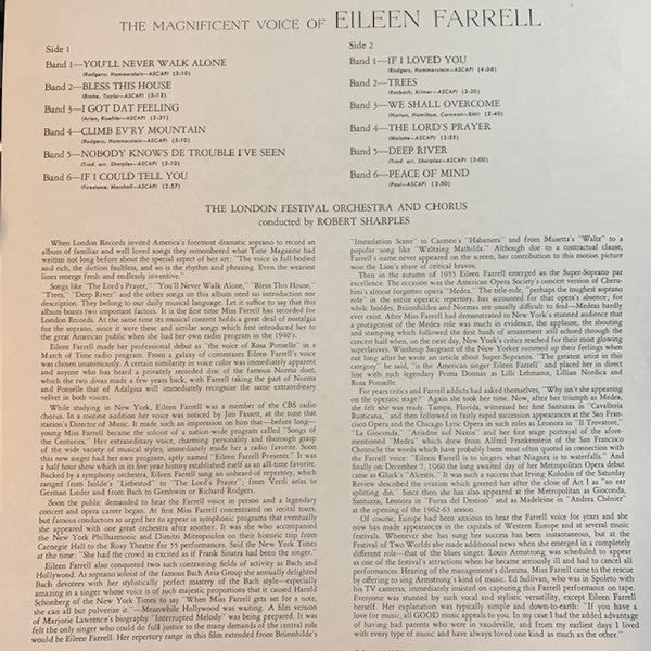 Eileen Farrell - Songs America Loves - LP