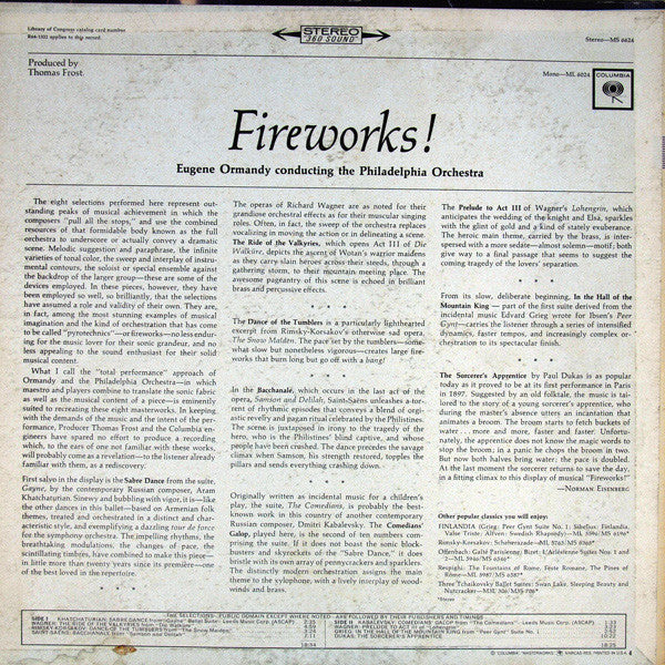 Eugene Ormandy Conducts The Philadelphia Orchestra - Fireworks! - LP