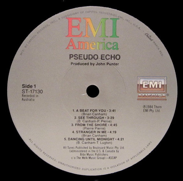 Pseudo Echo - Pseudo Echo - LP