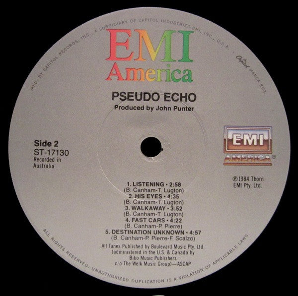 Pseudo Echo - Pseudo Echo - LP