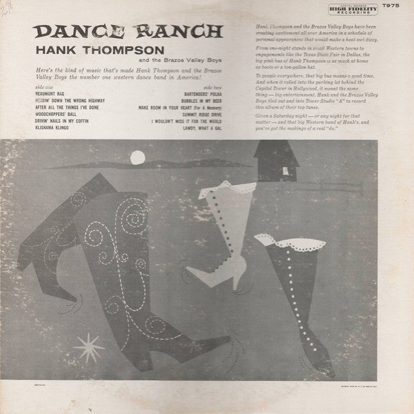 Hank Thompson With the Brazos Valley Boys* - Dance Ranch - LP