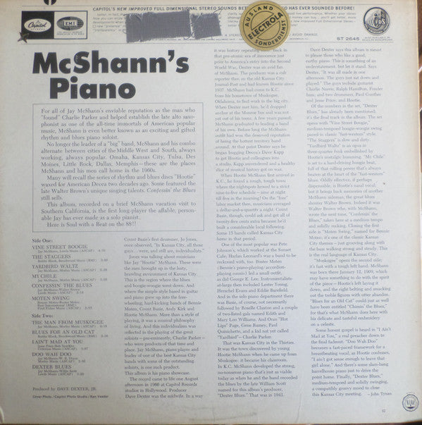 Jay McShann - McShann's Piano - LP