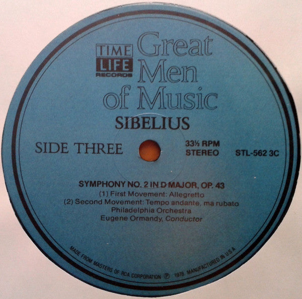 Jean Sibelius - Great Men Of Music - LP
