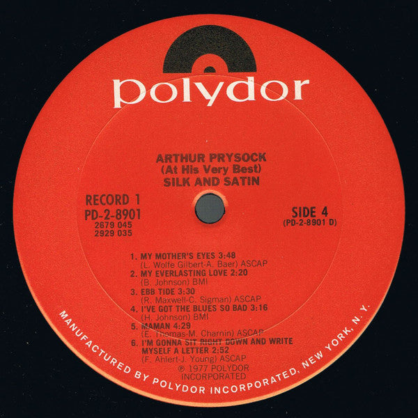 Arthur Prysock - At His Very Best - Silk And Satin - LP