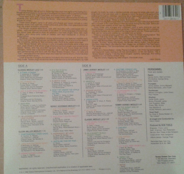 Teresa Brewer - I Dig Big Band Singers - LP