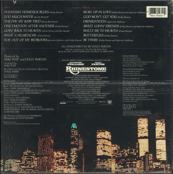 Various - Rhinestone - Original Soundtrack Recording From The Twentieth Century Fox Motion Picture - LP