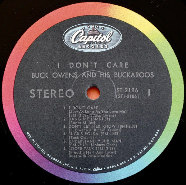 Buck Owens And His Buckaroos - I Don't Care - LP