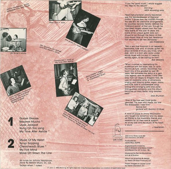 Johnny Heartsman - Music Of My Heart - LP