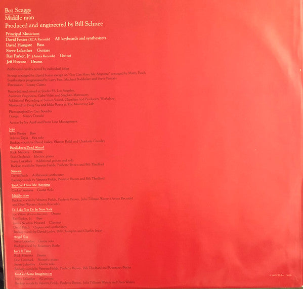 Boz Scaggs - Middle Man - LP
