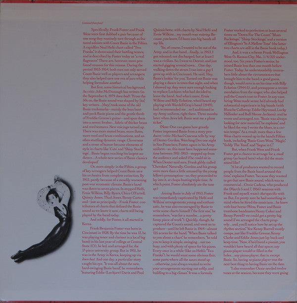Frank Foster And Frank Wess - 2 Franks Please - LP