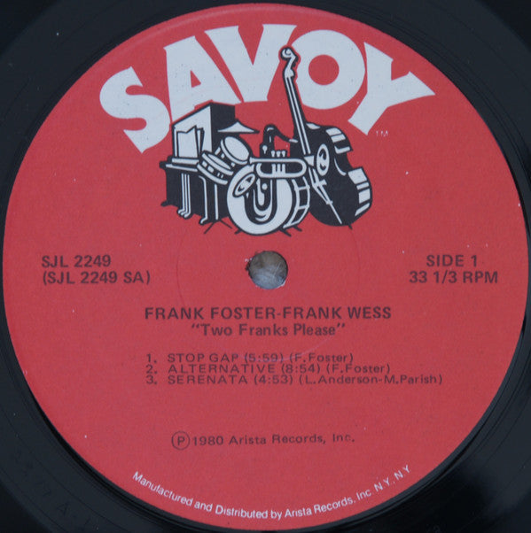 Frank Foster And Frank Wess - 2 Franks Please - LP