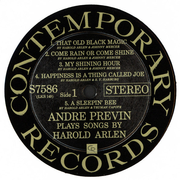 André Previn Plays Songs By Harold Arlen - André Previn Plays Songs By Harold Arlen - LP