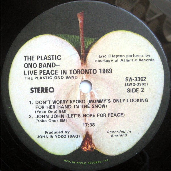The Plastic Ono Band - Live Peace In Toronto 1969 - LP