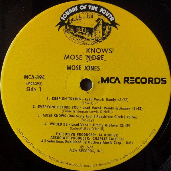 Mose Jones - Mose Knows! - LP