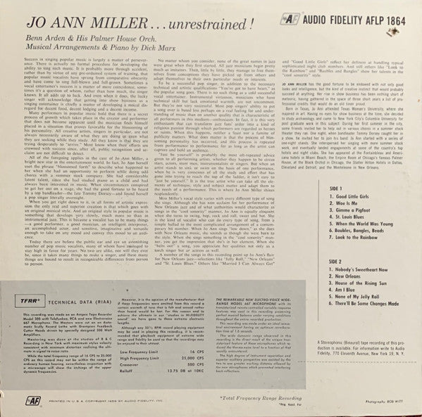 Jo Ann Miller - Unrestrained - LP