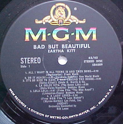 Eartha Kitt - Bad But Beautiful - LP